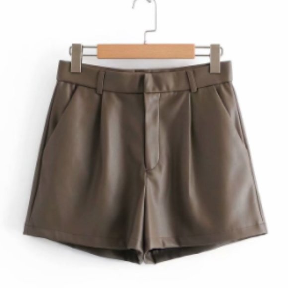 Preston Faux Leather Shorts - Picture 1 of 1